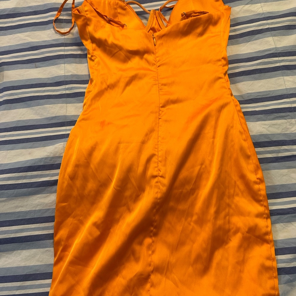 Oh Polly Bright Orange Dress - Picture 3 of 5